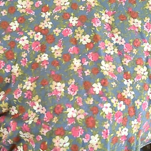 NWOT SO Juniors XXL Floral Ruched Long Sleeve Stretch Knit Crop Top Boho Style - Picture 6 of 9